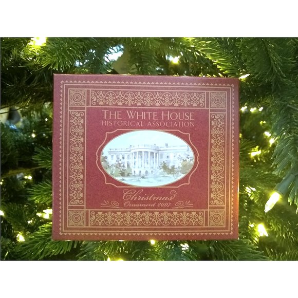 2007 Gold-plated White House Christmas Ornament The Wedding Cleveland, Orig Box - Picture 9 of 10